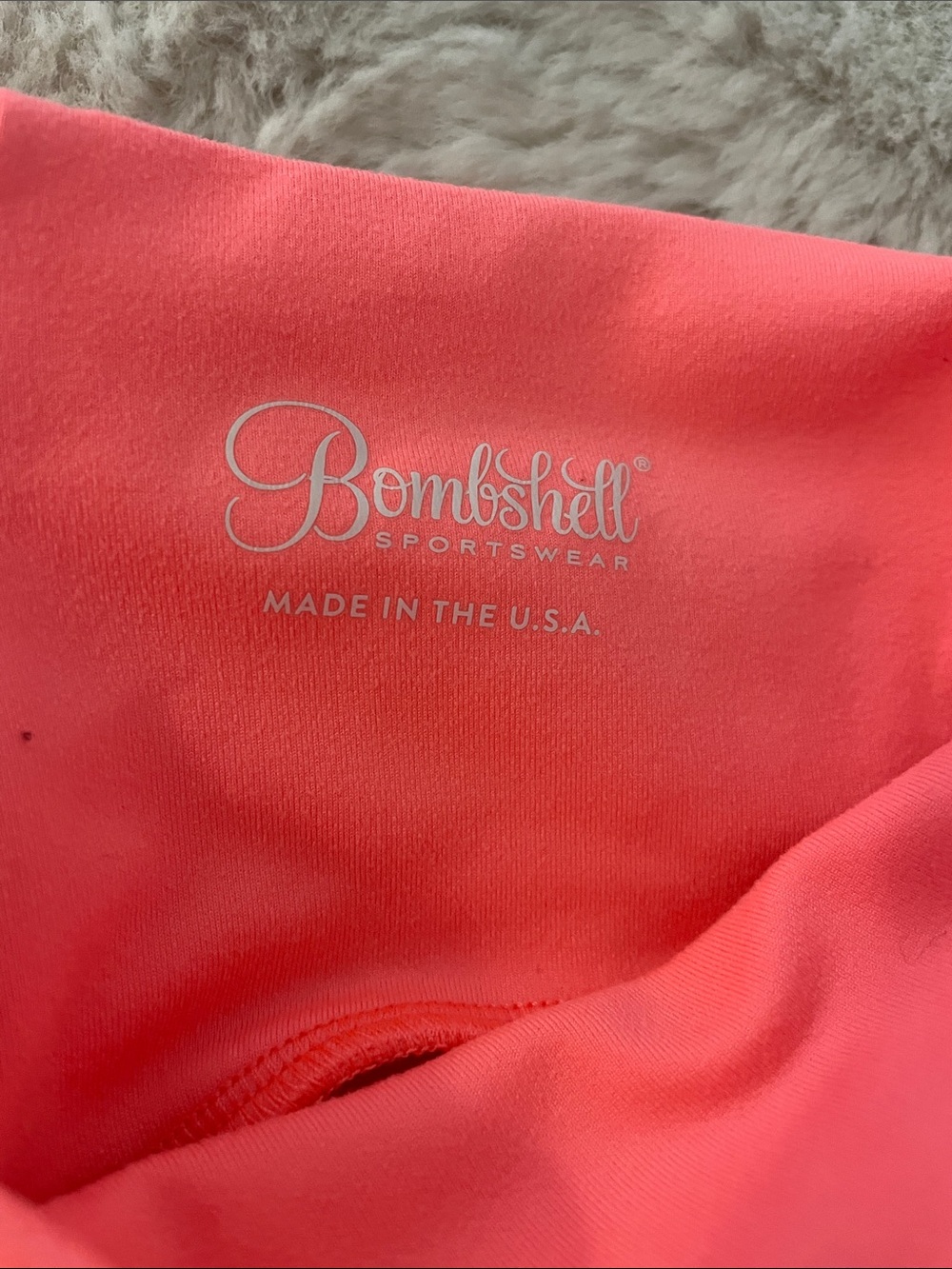 Bombshell Sportswear Coral Pink High-Waist Leggings - Picture 6 of 8